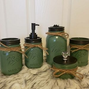 New Bathroom mason jar decor